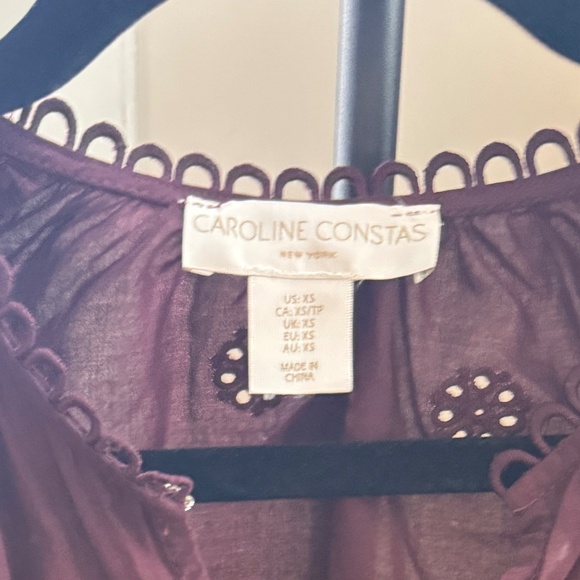 Eyelet Burgundy Top - Picture 4 of 6